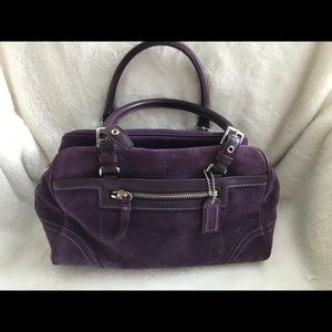 Amazing purple suede Coach bag!